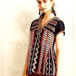 Anthropologie Ranna Gill Multicolor Blouse